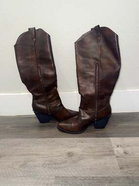Brown Western Knee High Boots Women’s Size 10